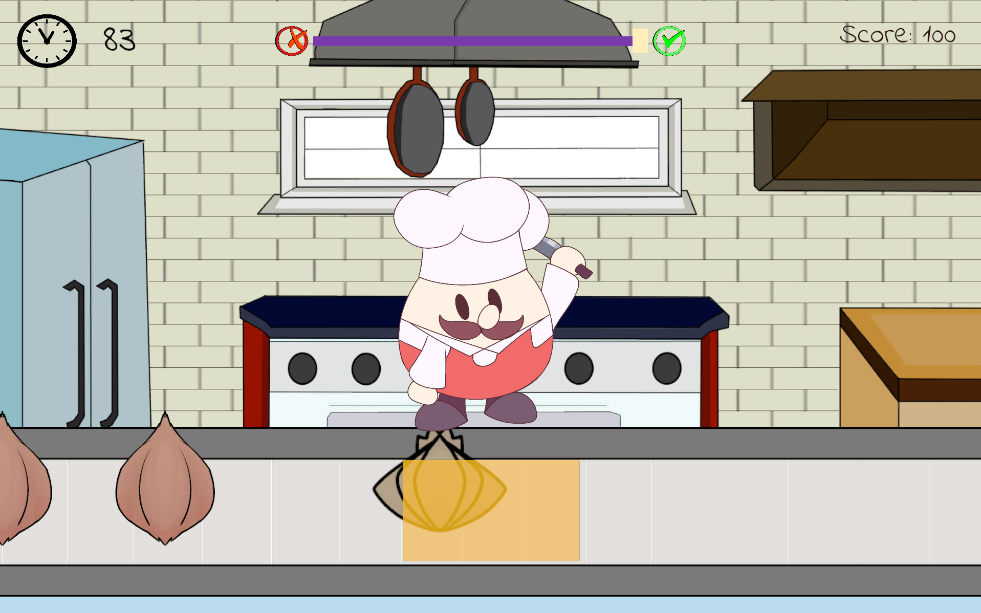Chef de Mamacha dentro de la cocina.